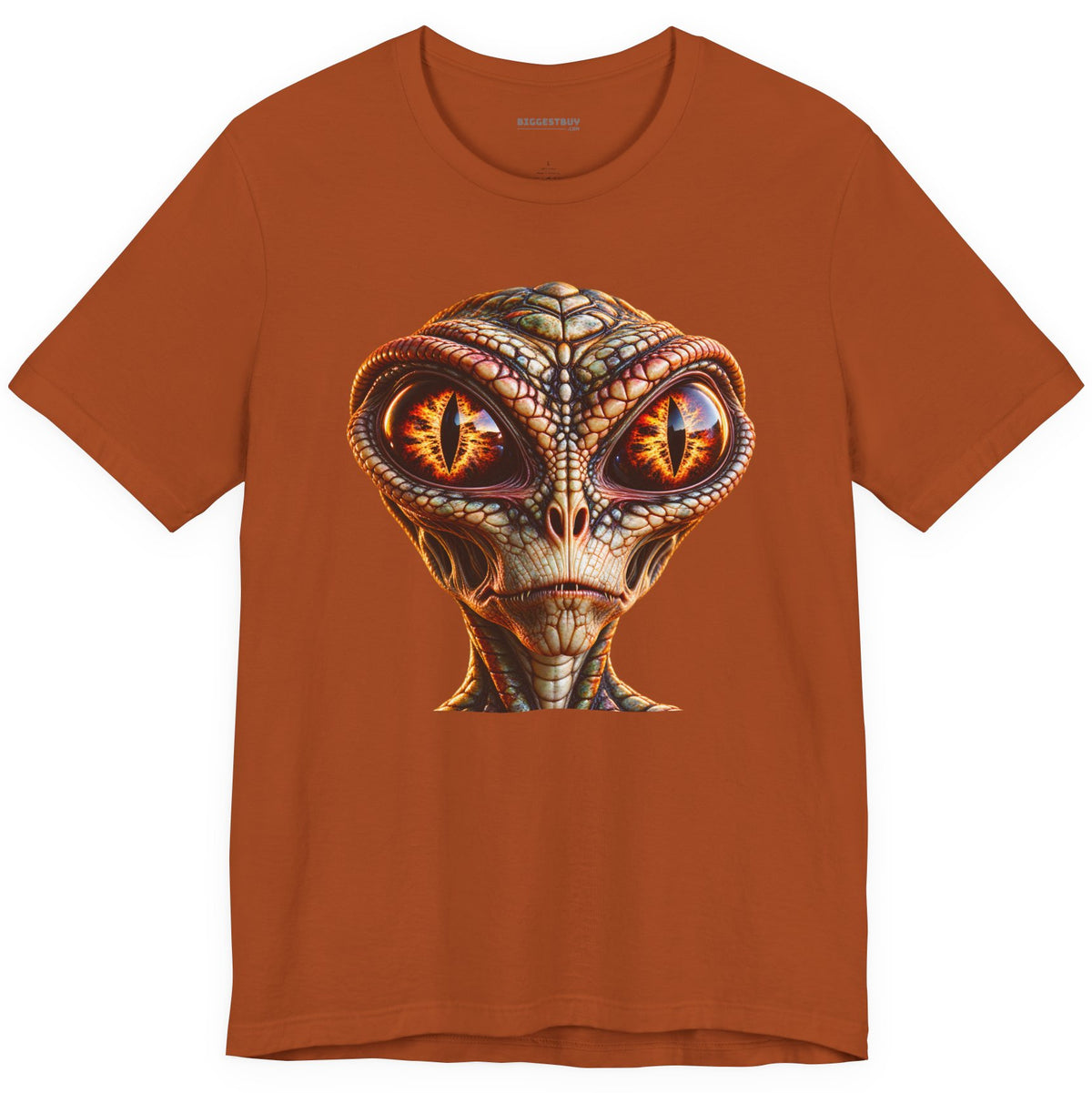 Alien Gaze - Classic Jersey Tee in Autumn, front view