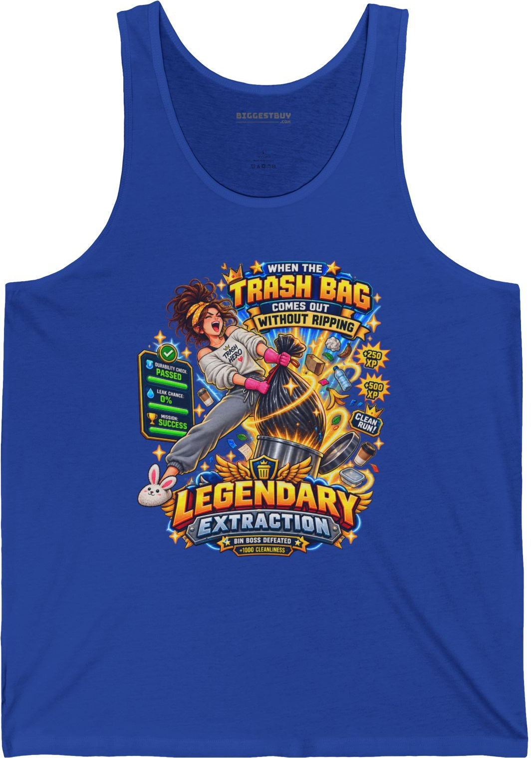 Bag Breaker - Jersey Tank Top in True Royal, front view