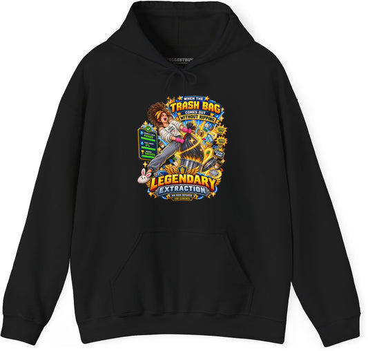 Bag Breaker - Pullover Hoodie in Black, front view