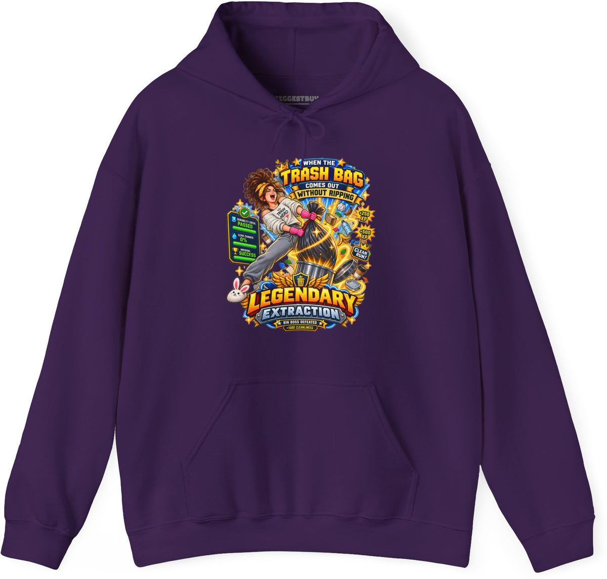 Bag Breaker - Pullover Hoodie in Purple, front view