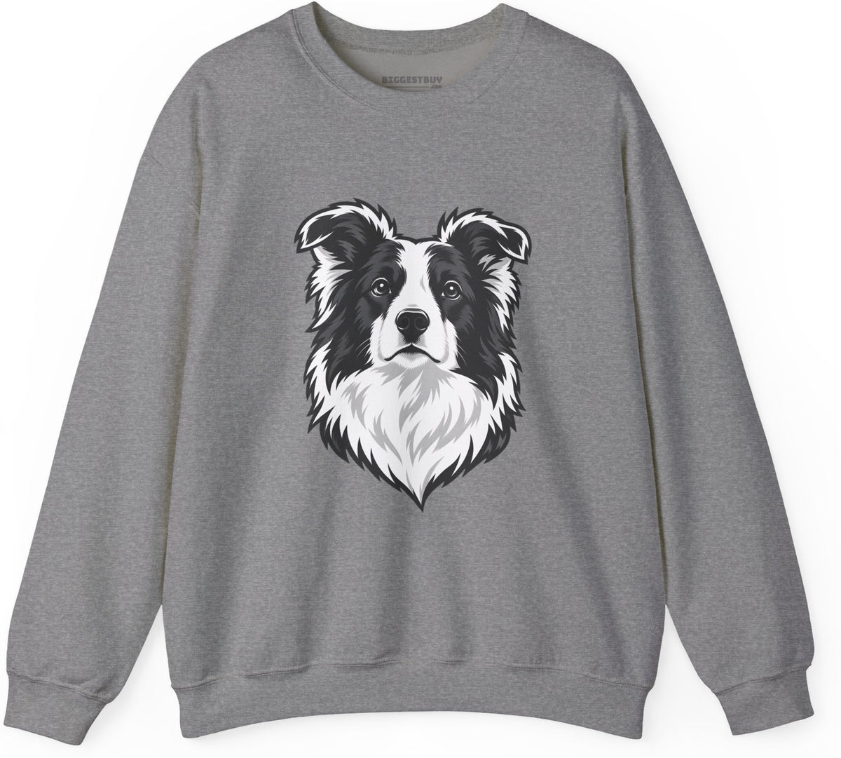 Collie Crest - Crewneck Sweatshirt in Graphite Heather, front view