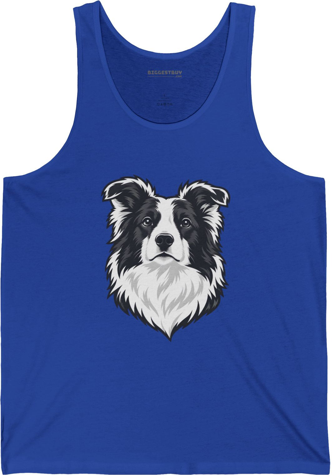 Collie Crest - Jersey Tank Top in True Royal, front view