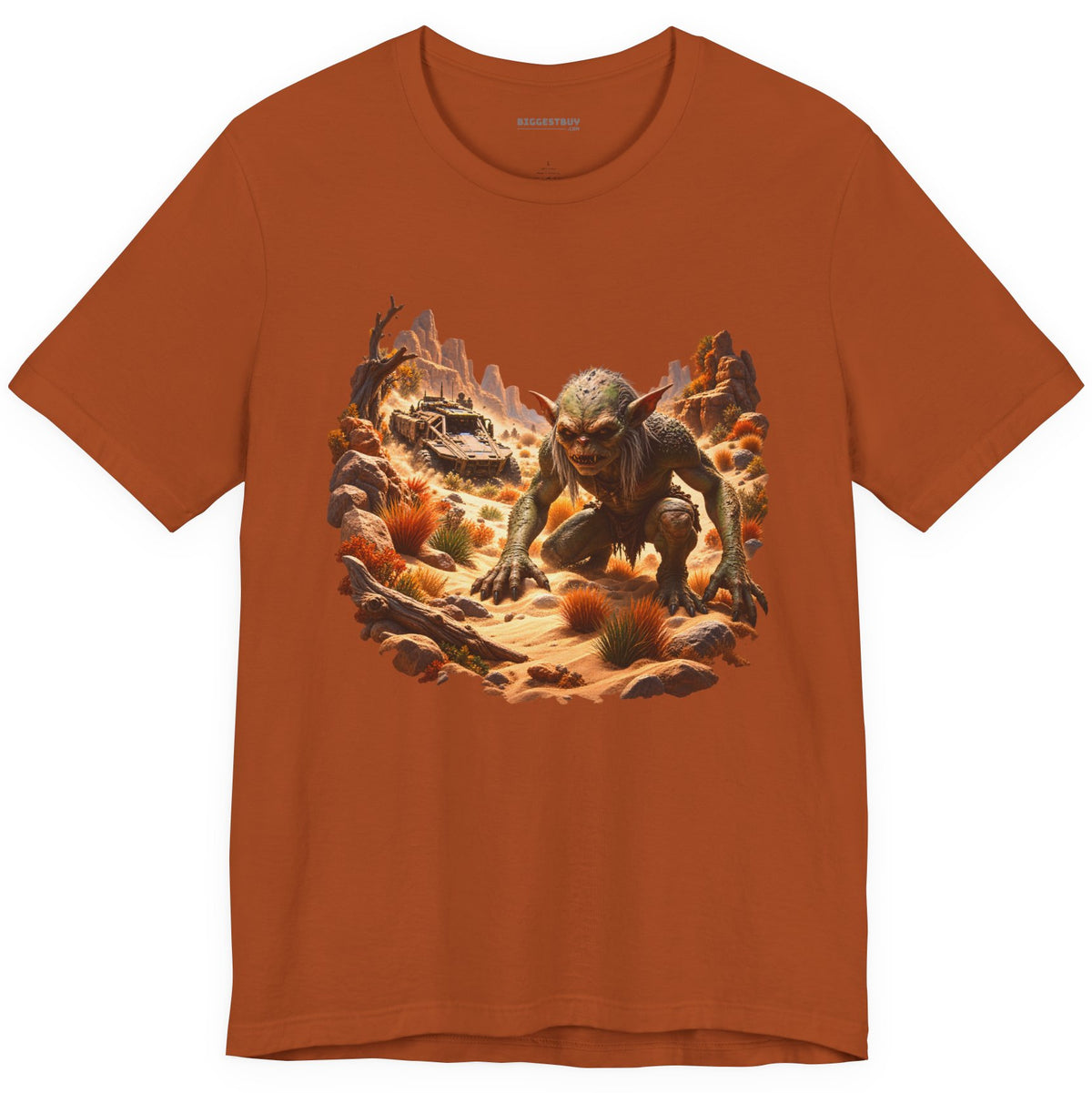Desert Gargoyle - Classic Jersey Tee in Autumn, front view