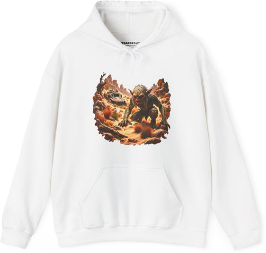 Desert Gargoyle - Pullover Hoodie in White, front view