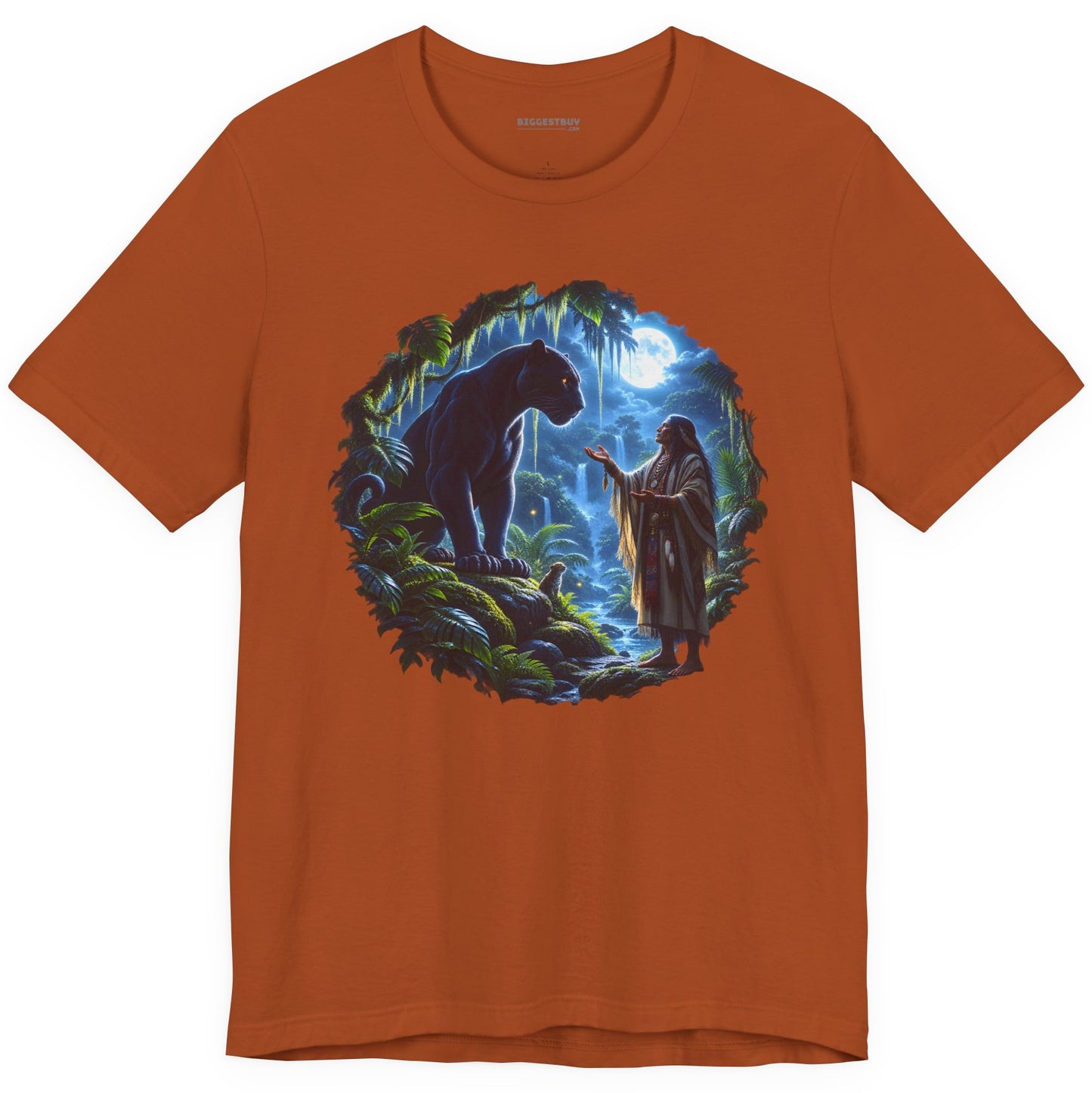 Feline Oracle - Classic Jersey Tee in Autumn, front view