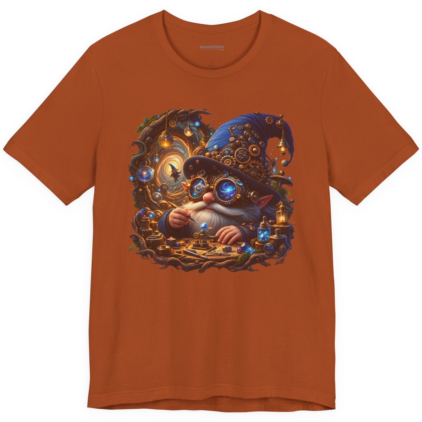 Galactic Gnome - Classic Jersey Tee in Autumn, front view