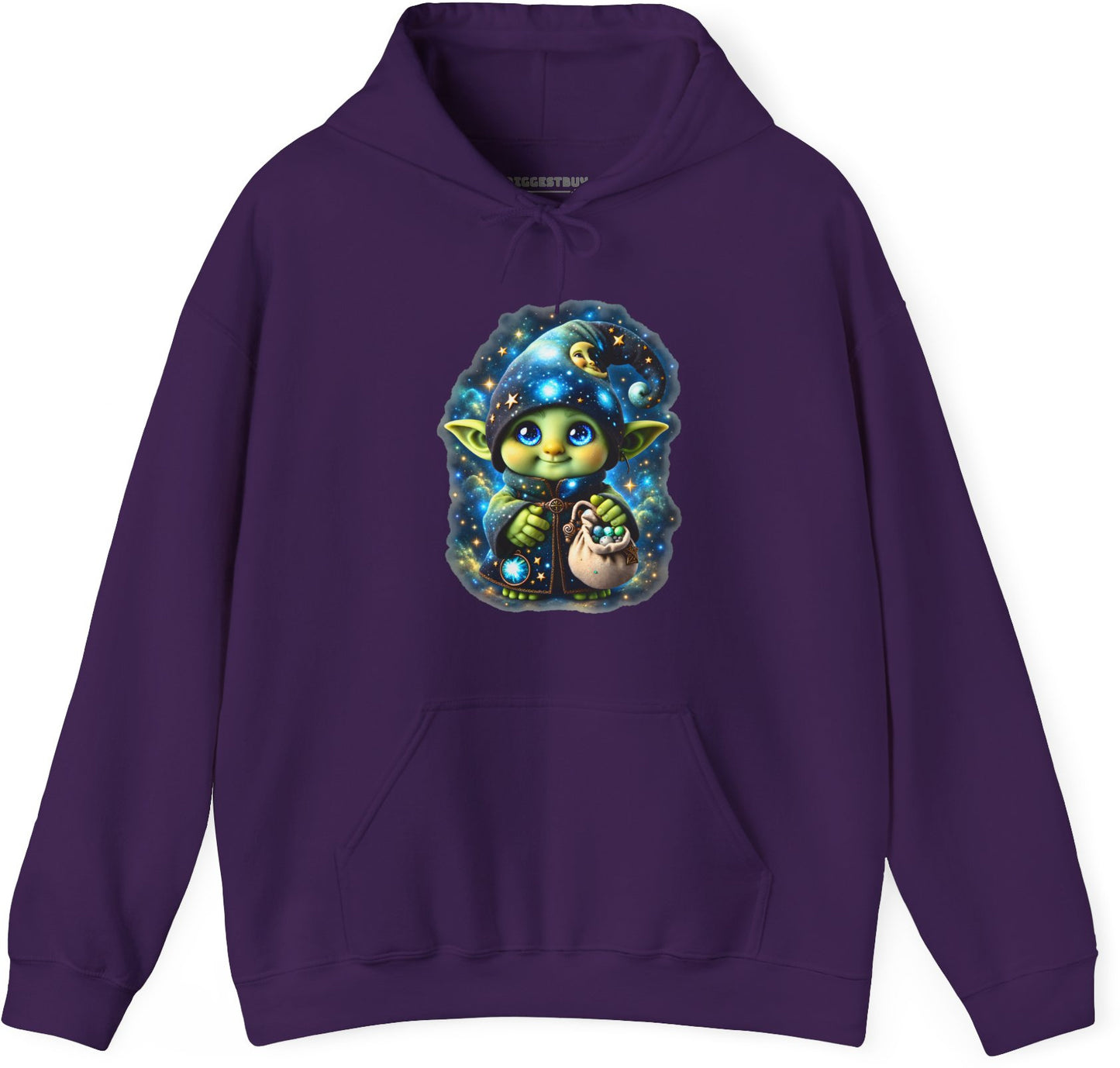 Galaxy Gnome - Pullover Hoodie in Purple, front view