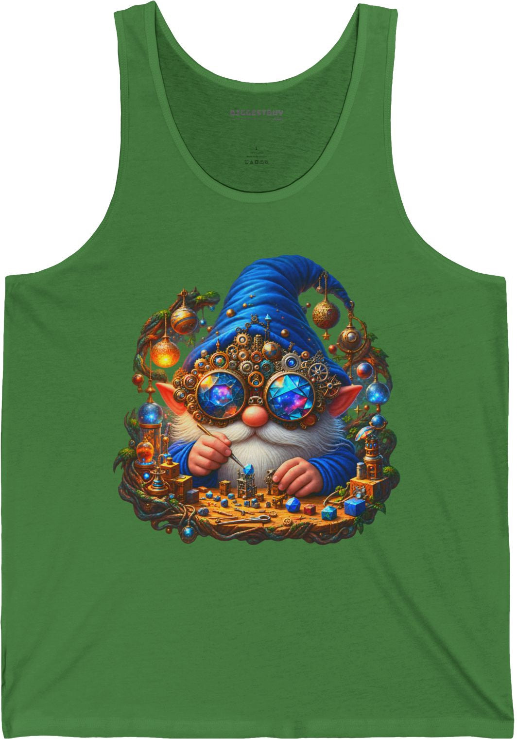 Gnome Of - Jersey Tank Top in Leaf, front view