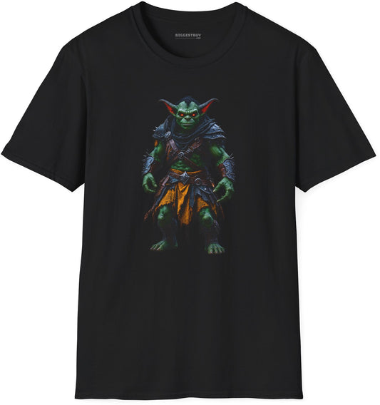 Goblin Rogue - Softstyle T-Shirt in Black, front view