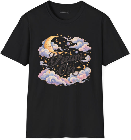 Lunar Dreams - Softstyle T-Shirt in Black, front view