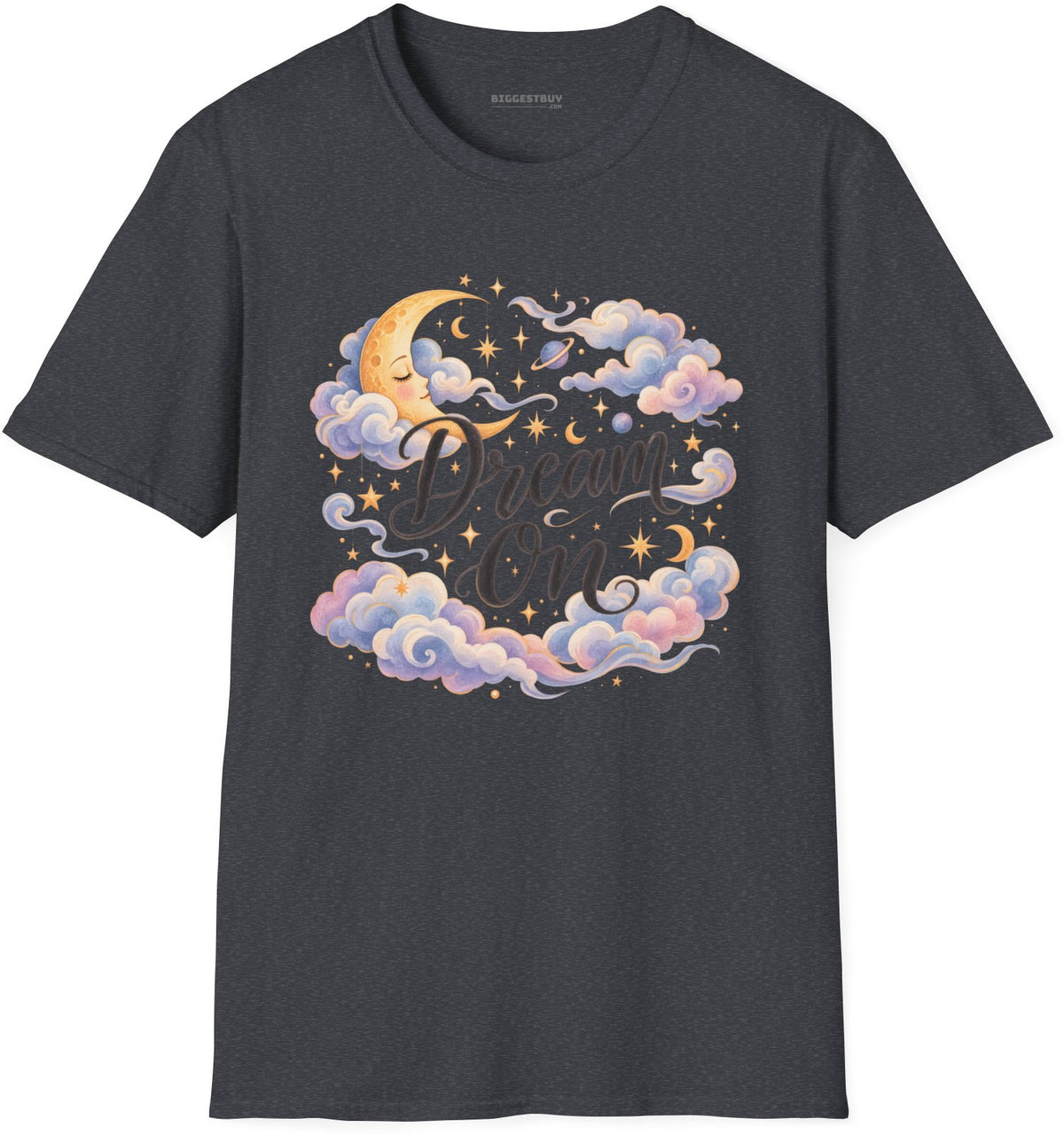 Lunar Dreams - Softstyle T-Shirt in Dark Heather Grey, front view