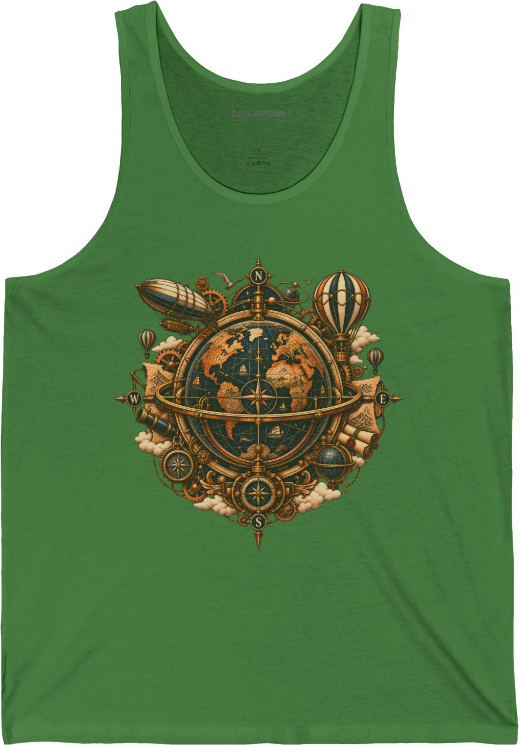Nautical Nexus - Jersey Tank Top in Leaf, front view