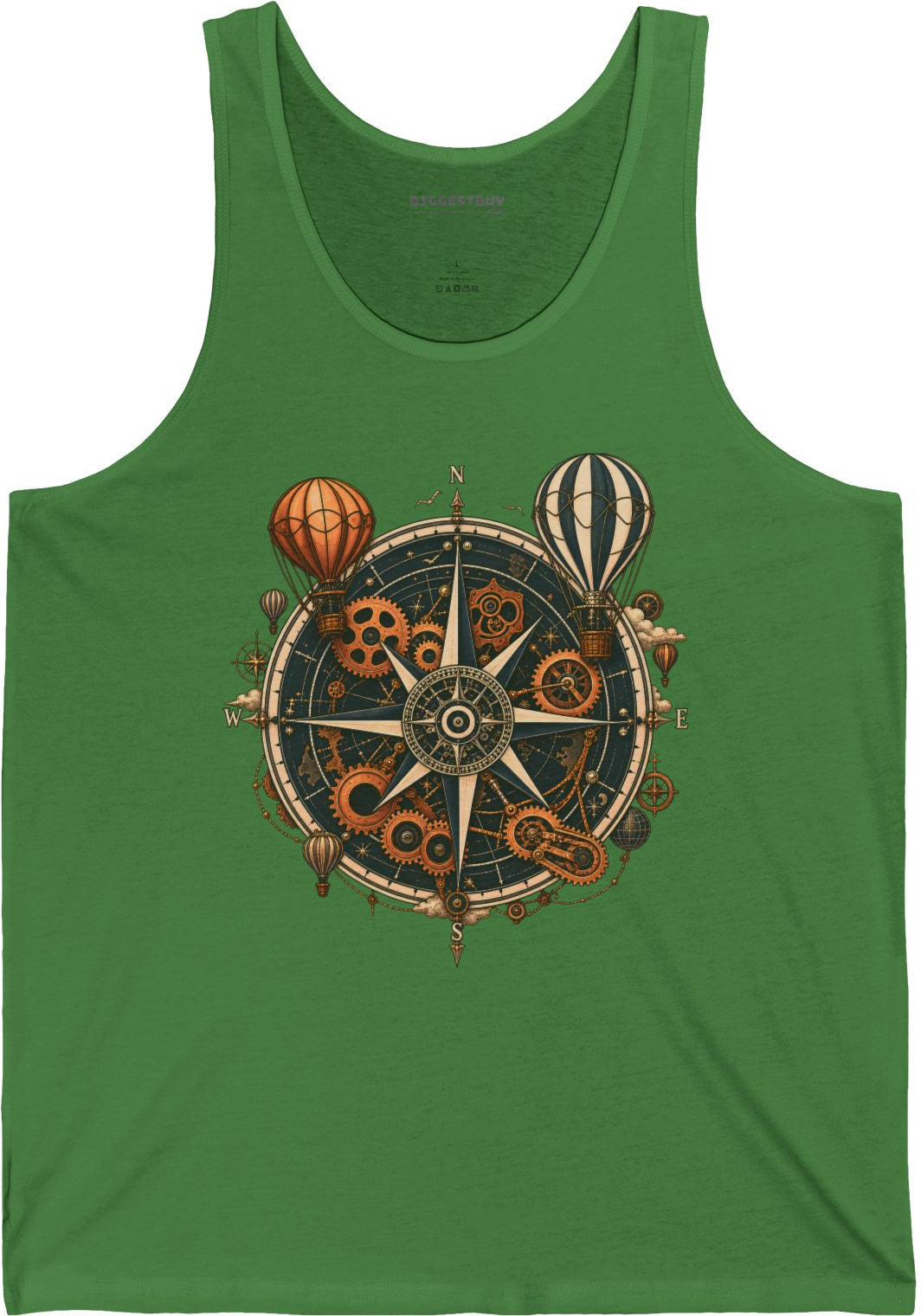 Nautical Nostalgia - Jersey Tank Top in Leaf, front view