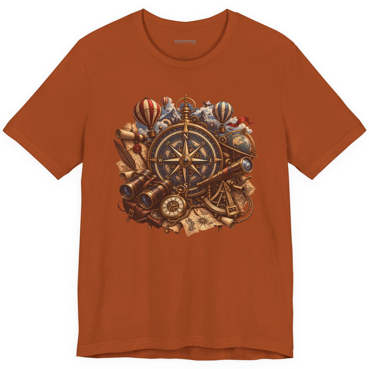Navigatin Nostalgia - Classic Jersey Tee in Autumn, front view