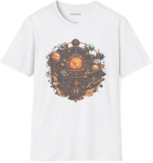 Orbital Opulence - Softstyle T-Shirt in White, front view