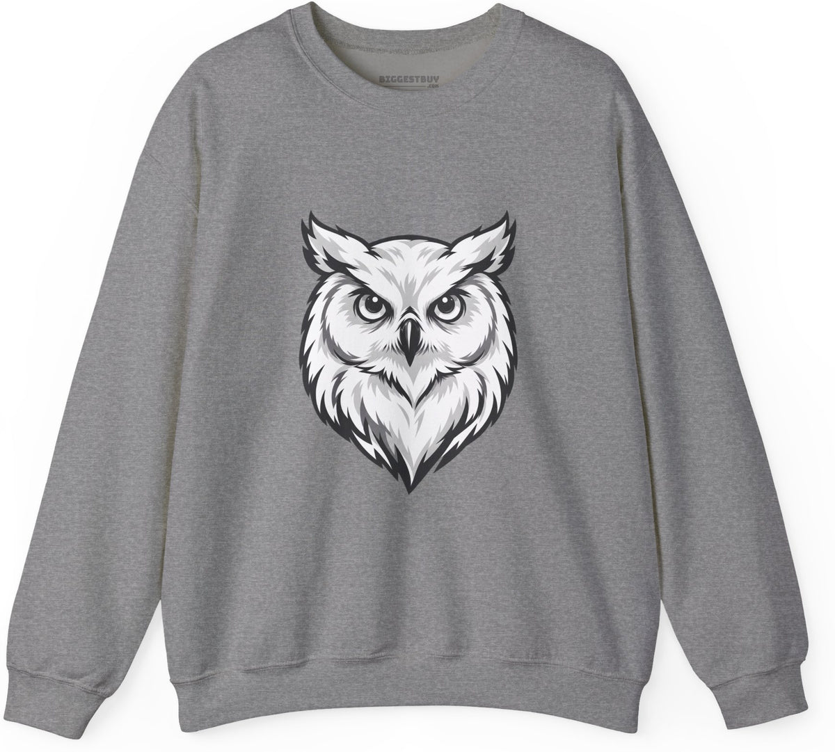Owl Watch - Crewneck Sweatshirt in Graphite Heather, front view