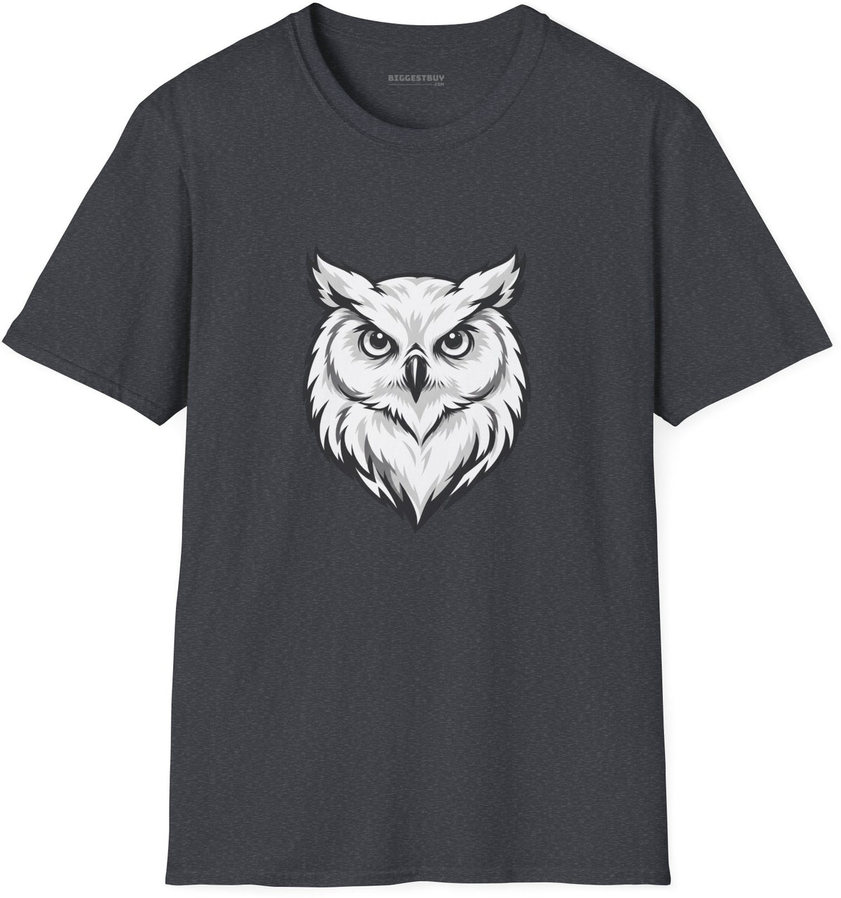 Owl Watch - Softstyle T-Shirt in Dark Heather Grey, front view