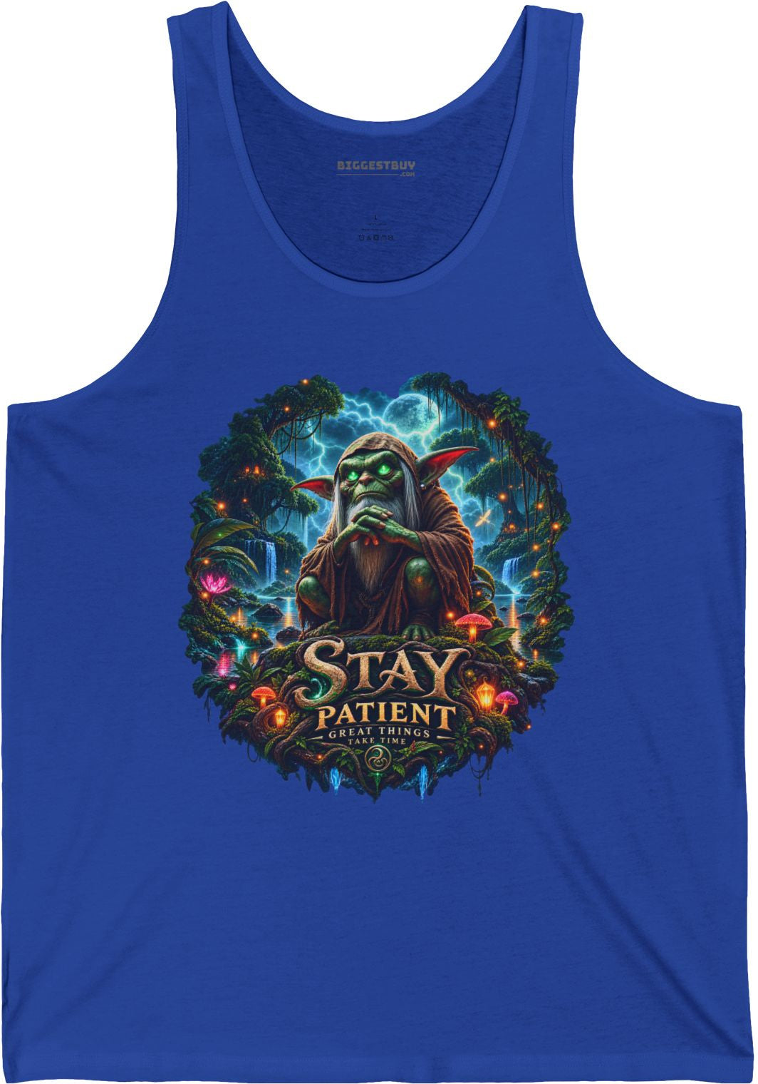 Patient Goblin - Jersey Tank Top in True Royal, front view