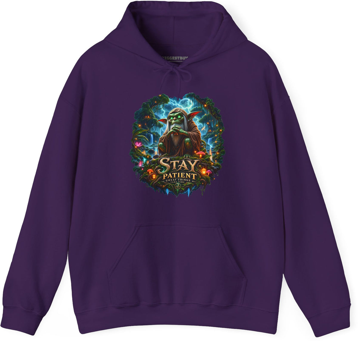 Patient Goblin - Pullover Hoodie in Purple, front view