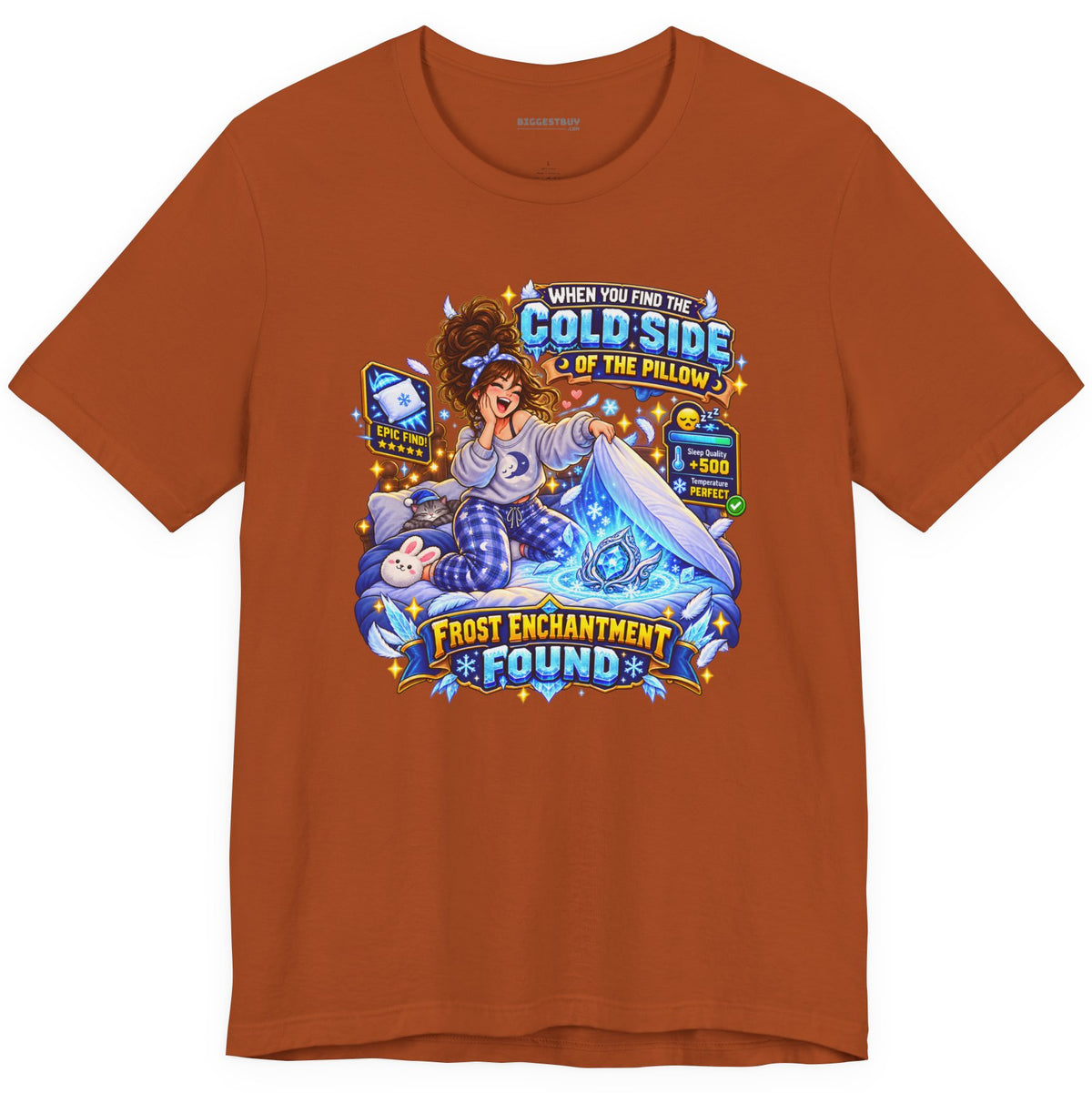 Pillow Party - Classic Jersey Tee in Autumn, front view