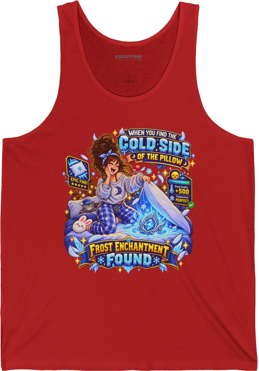Pillow Party - Jersey Tank Top in Red, front view