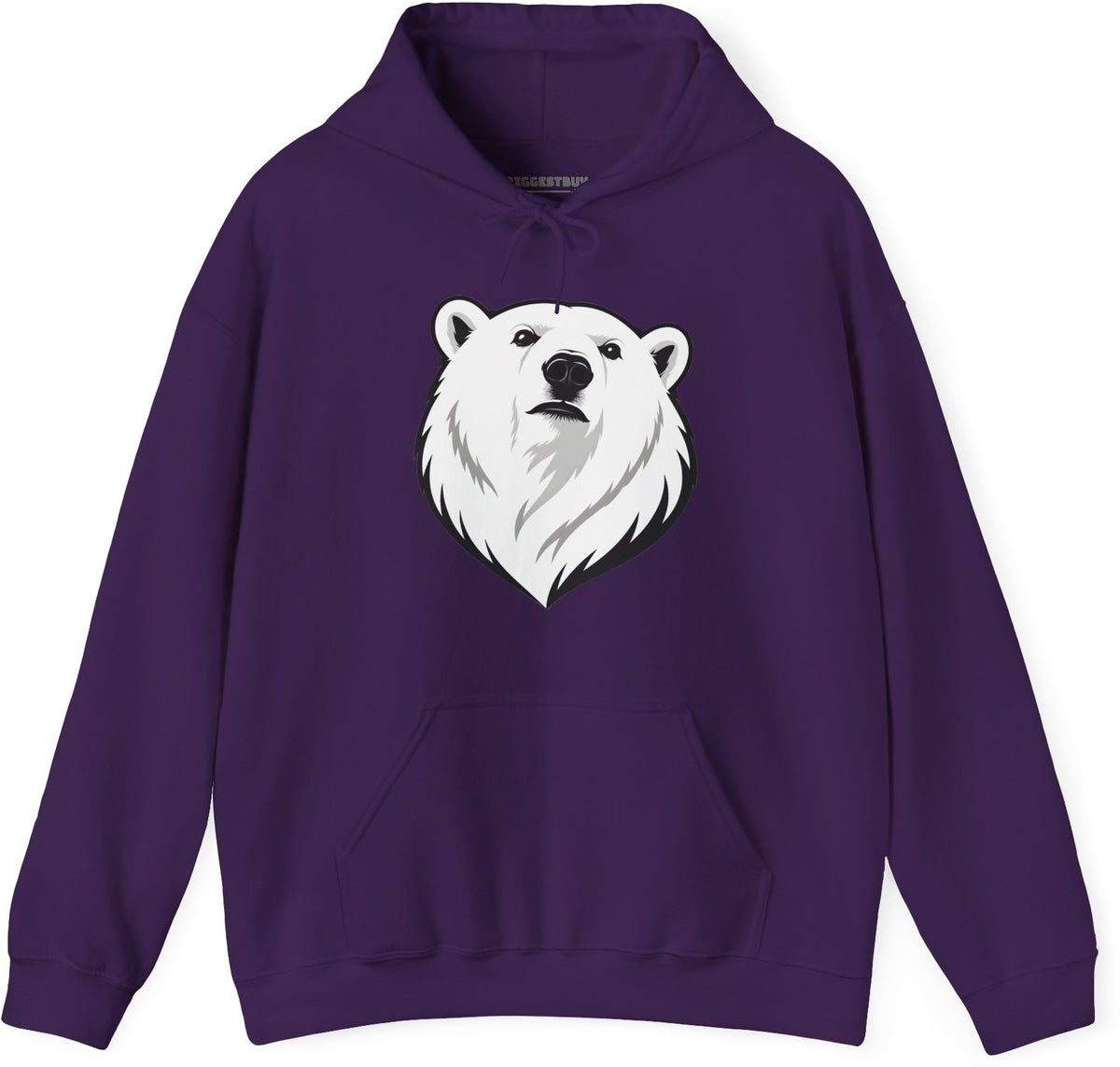 Polar Pride - Pullover Hoodie in Purple, front view