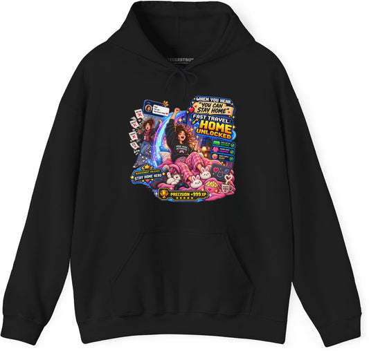Quarantine Vibe - Pullover Hoodie in Black, front view