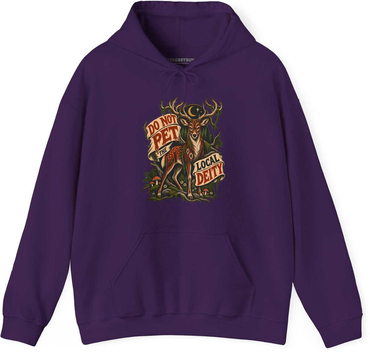 Social Deity - Pullover Hoodie in Purple, front view