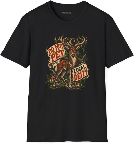 Social Deity - Softstyle T-Shirt in Black, front view