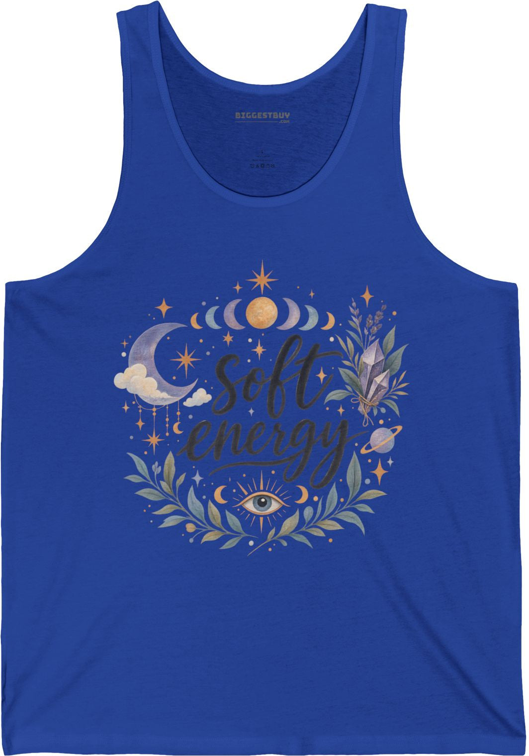 Softly Sparkling - Jersey Tank Top in True Royal, front view