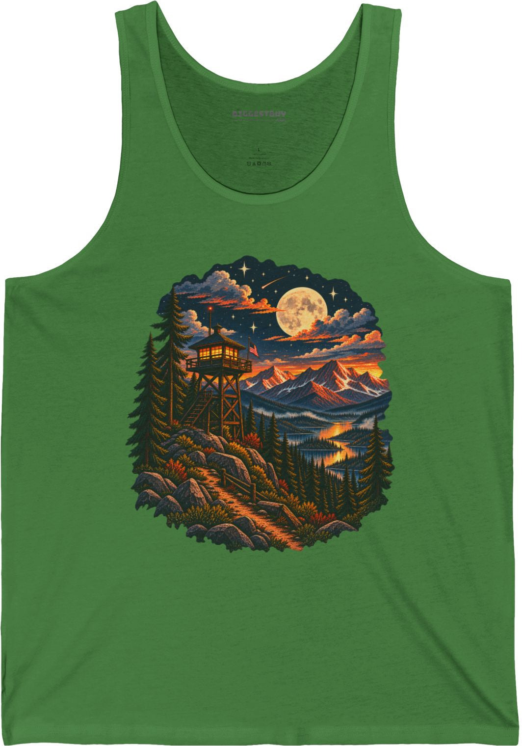 Star-Crossed Summit - Jersey Tank Top in Leaf, front view