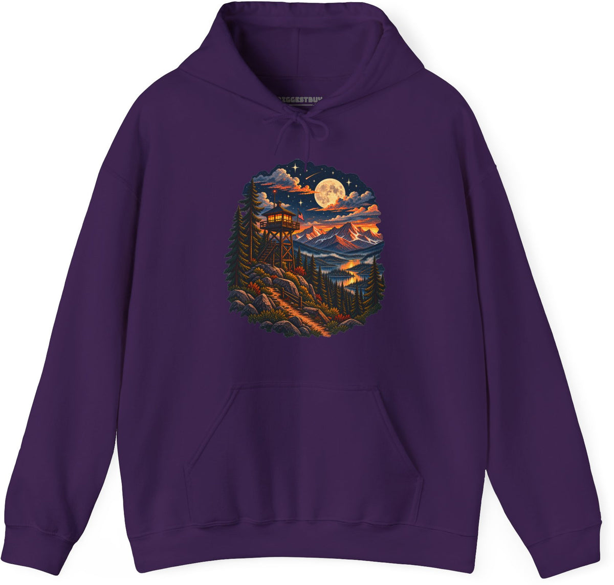 Star-Crossed Summit - Pullover Hoodie in Purple, front view