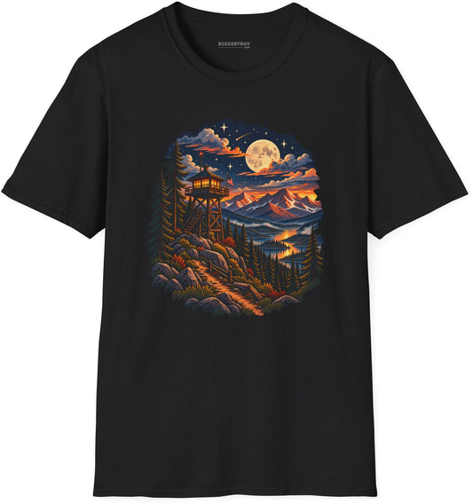 Star-Crossed Summit - Softstyle T-Shirt in Black, front view