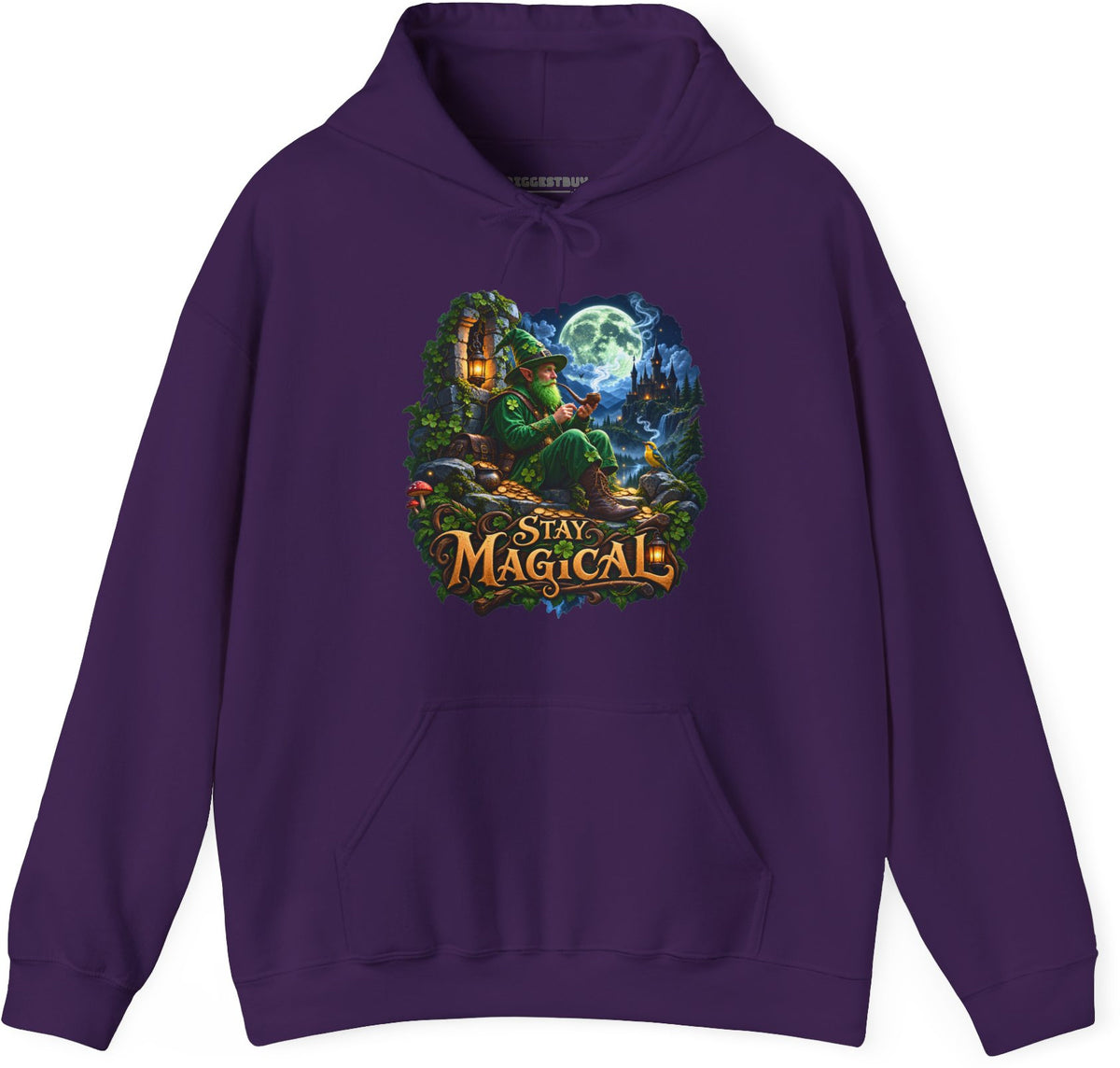 Stay Magical - Pullover Hoodie in Purple, front view
