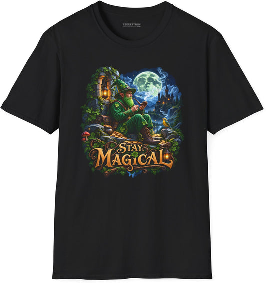 Stay Magical - Softstyle T-Shirt in Black, front view