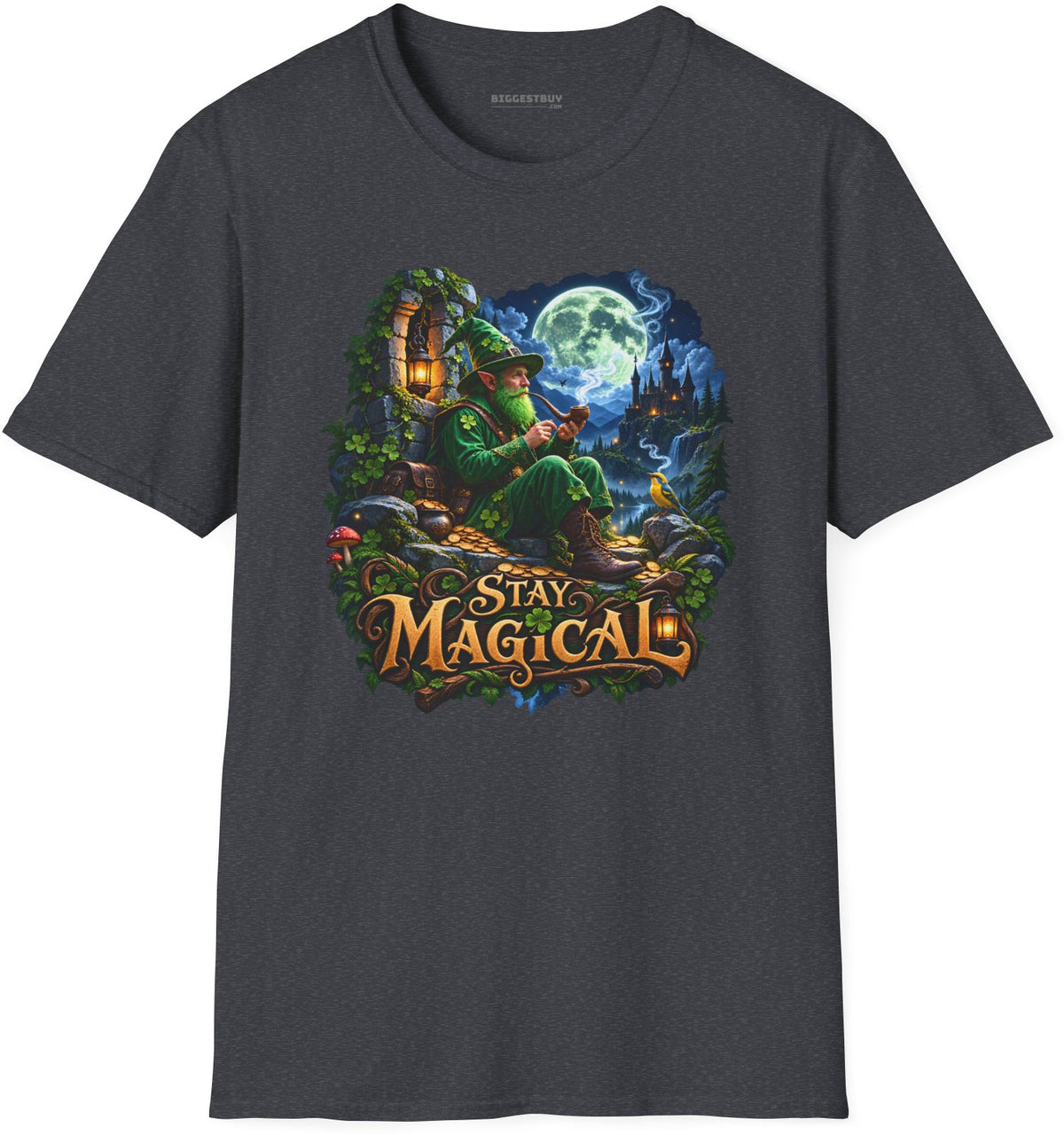 Stay Magical - Softstyle T-Shirt in Dark Heather Grey, front view