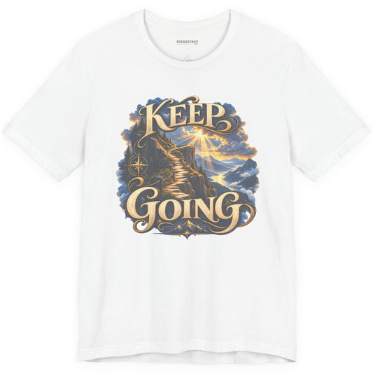 Trailblazer - Classic Jersey Tee in White, front view