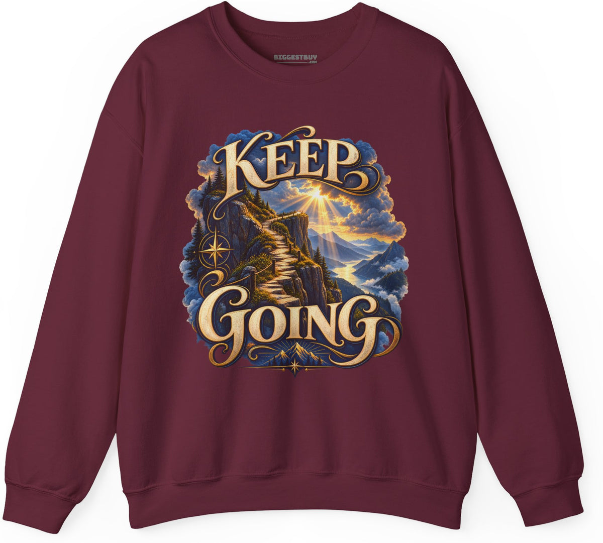 Trailblazer - Crewneck Sweatshirt in Maroon, front view