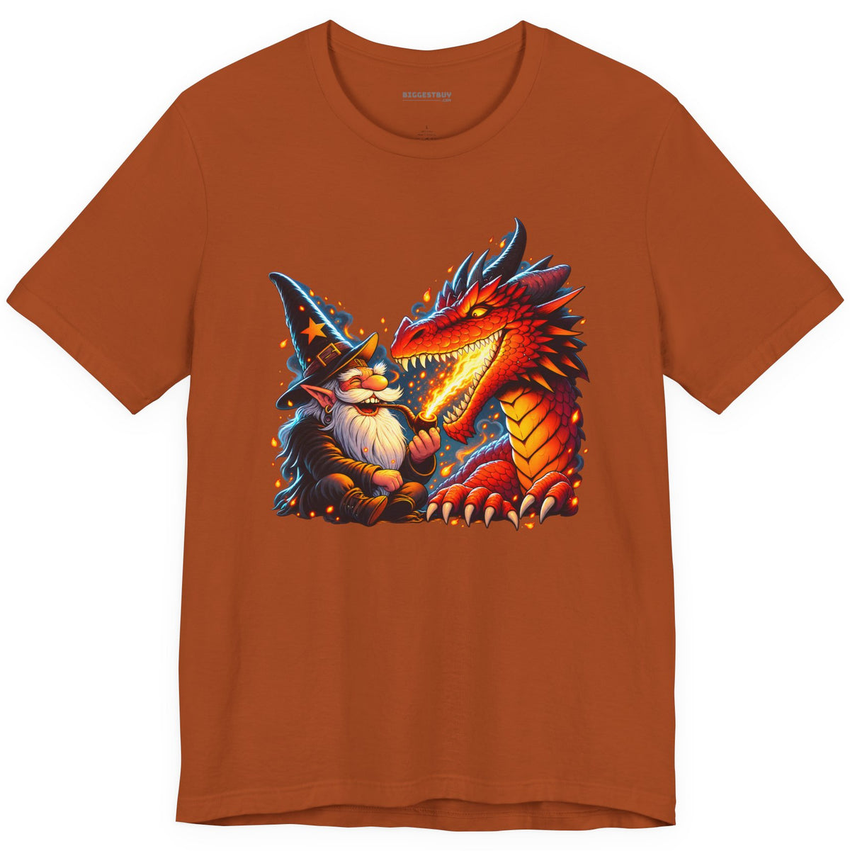Wizards And - Classic Jersey Tee in Autumn, front view