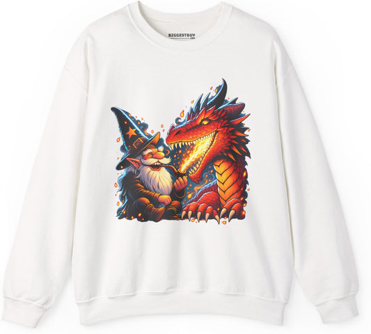 Wizards And - Crewneck Sweatshirt in White, front view