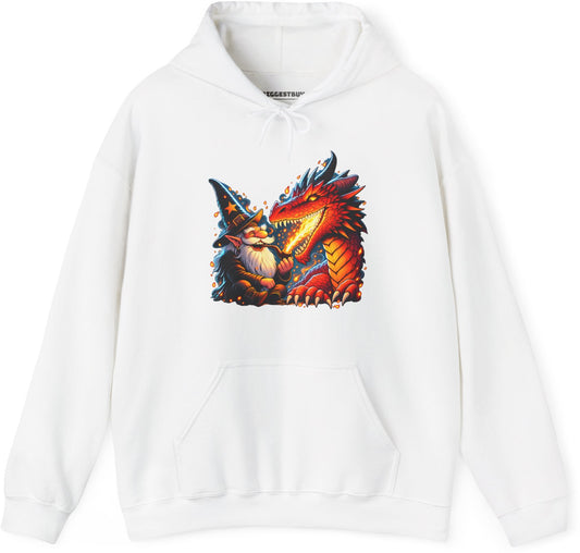 Wizards And - Pullover Hoodie in White, front view