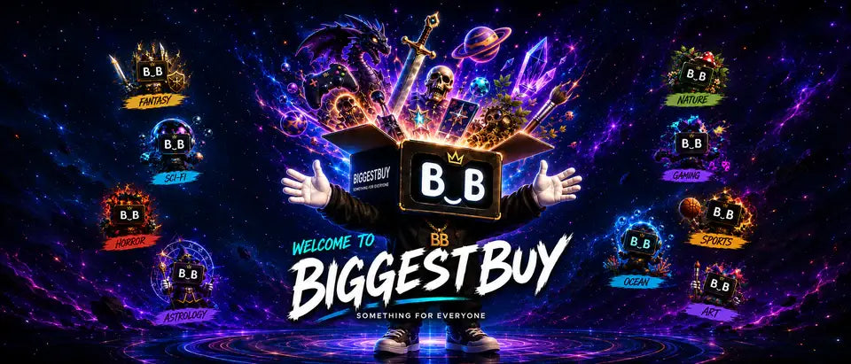 The BiggestBuy mascot opening a universe of original graphic apparel collections