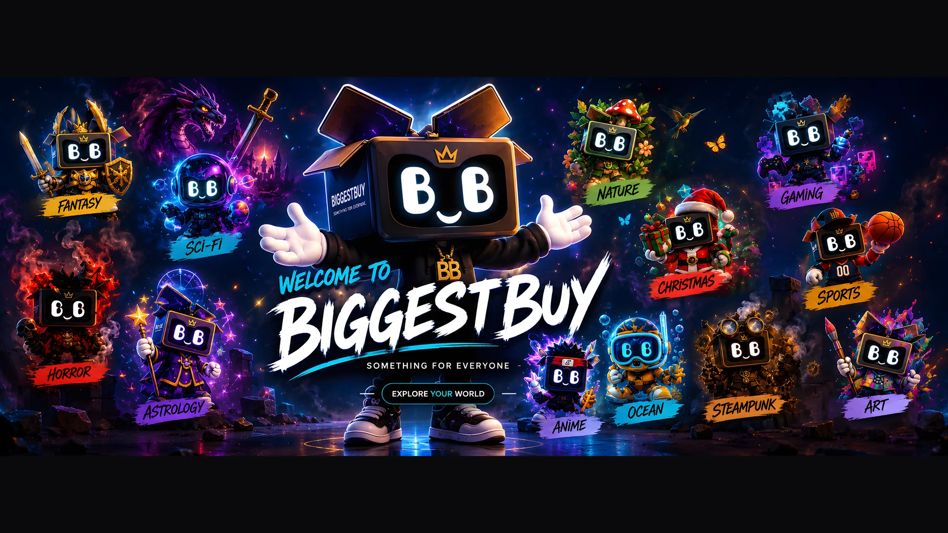 BiggestBuy graphic apparel flagship collection