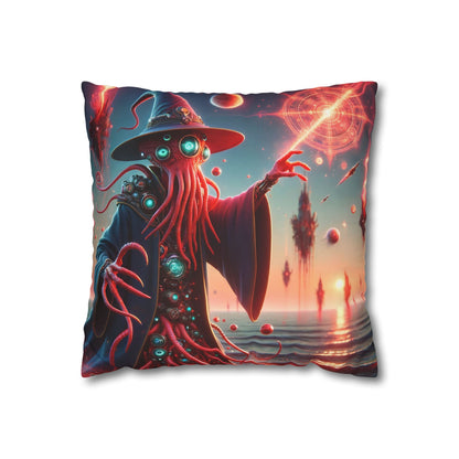 Kussensloop | Vierkant | Polyester canvas | Lovecraftiaanse Horror | Illithid