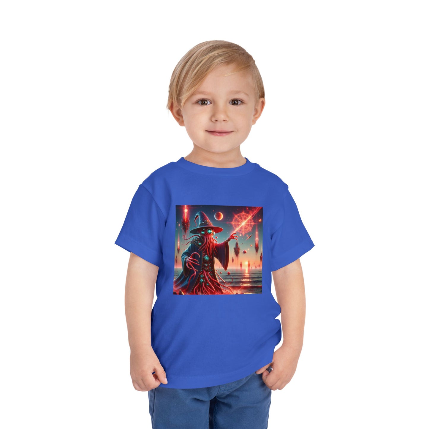 Camiseta | Camiseta para niños pequeños | Manga corta | Horror Cósmico | Mago Lovecraftiano
