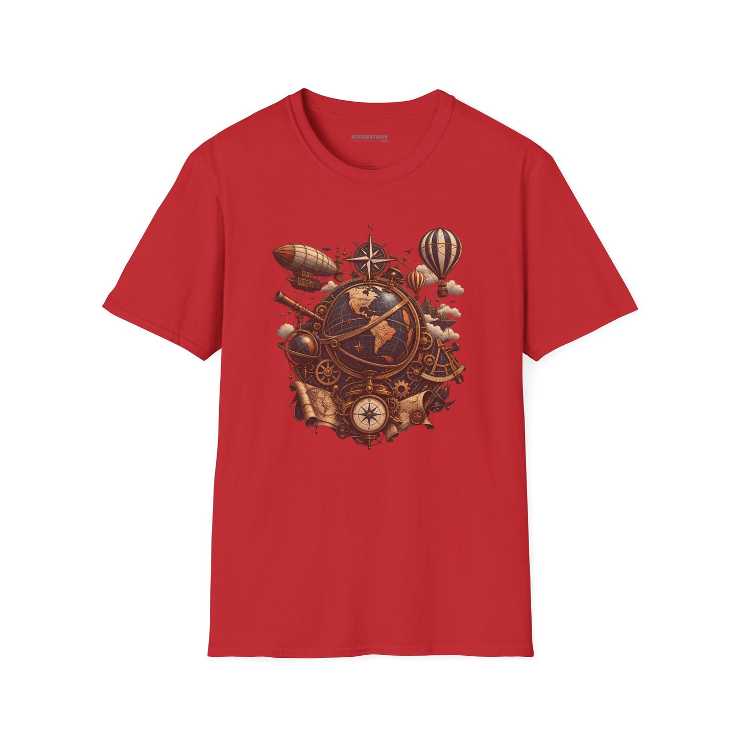 Steampunk Globe - Softstyle T-Shirt