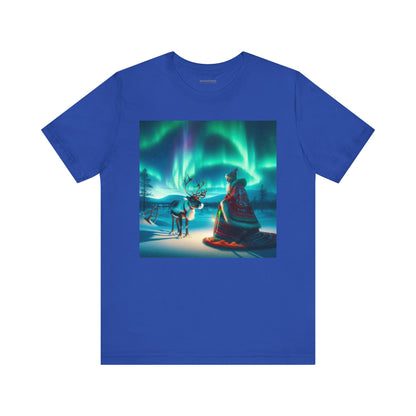 T-shirt | Unisex | Maglietta in jersey | Manica corta | Misticismo Artico | Sciamano Sami