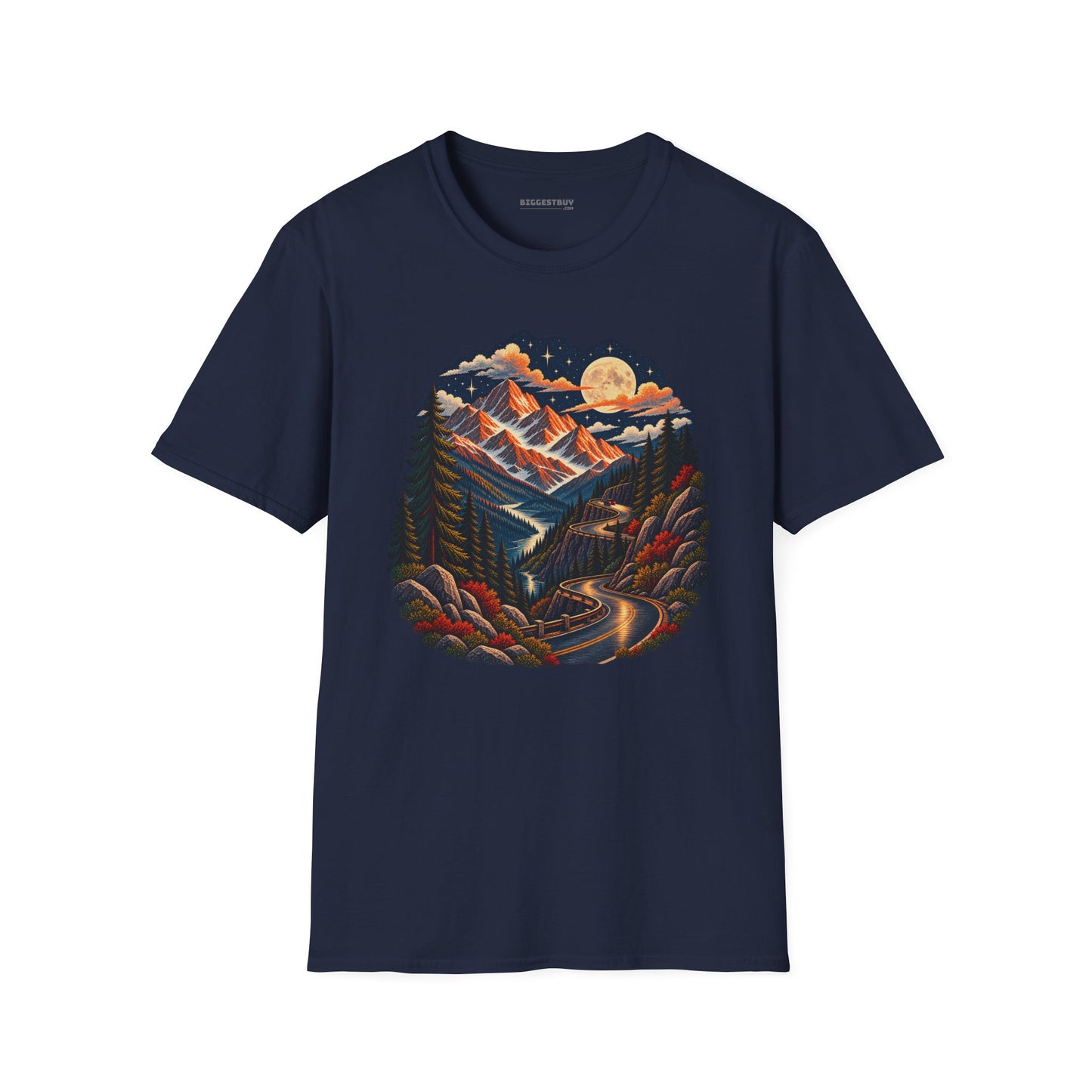 Moonlit Mountain - Softstyle T-Shirt