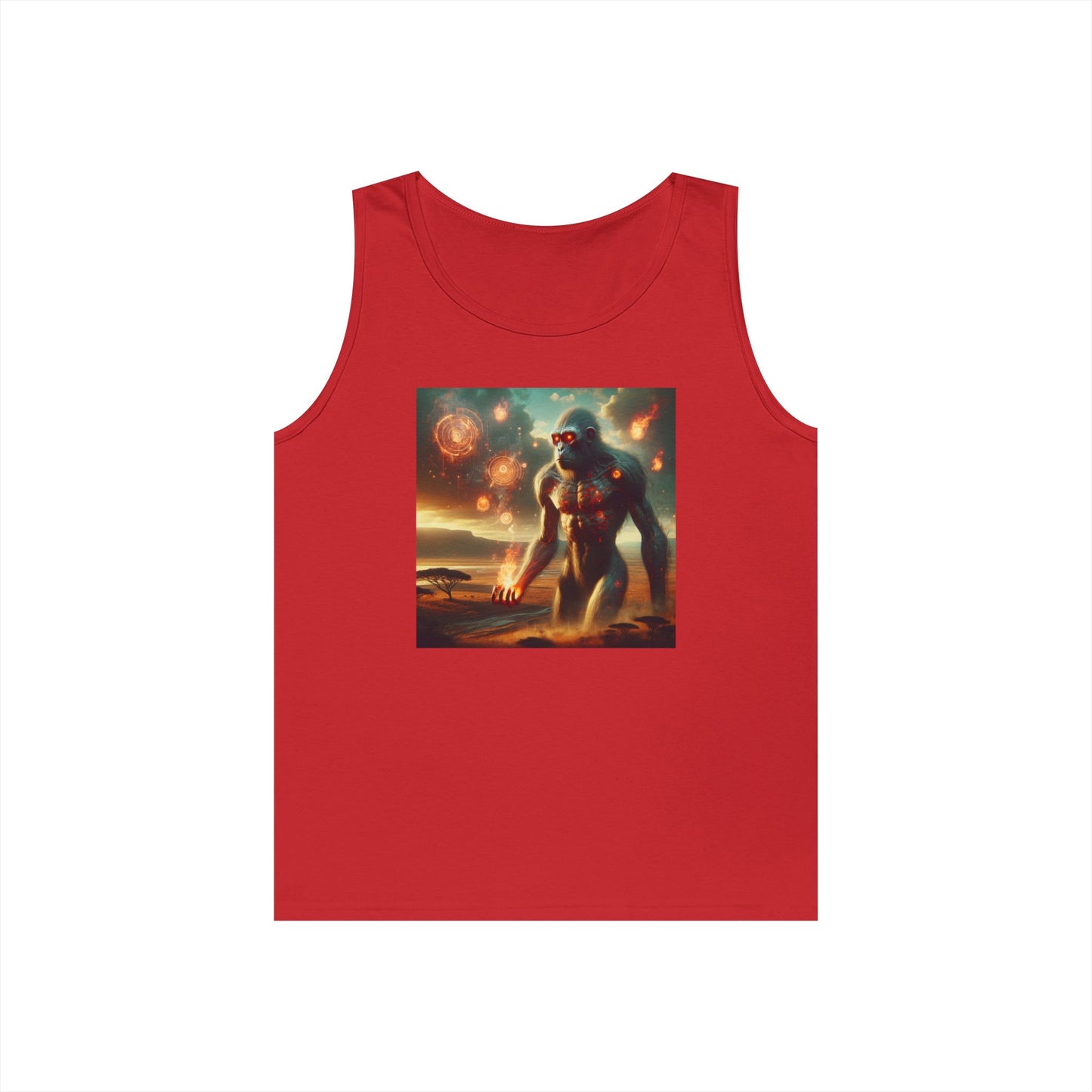 Tank Top | Unisex | Katun Tebal | Mitos Titan Api | Dewa Primordial