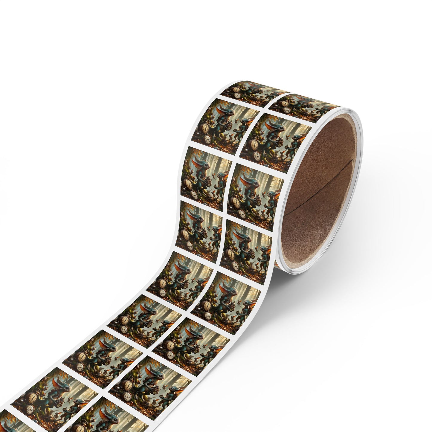 Stickerlabelrol | Vierkant | Steampunk Feeën | Boswachters